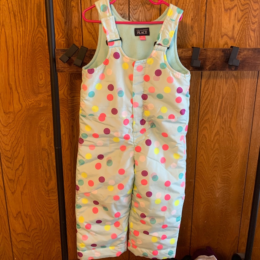 POKA DOTTED Ski Bib sz. 3T near perfect condition